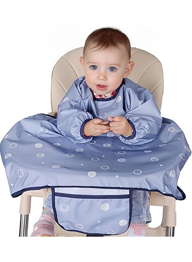 Coverall Baby Feeding Bib for Eating,Long Sleeves Bib Attaches to Highchair and Table,Weaning Bibs - Image 1